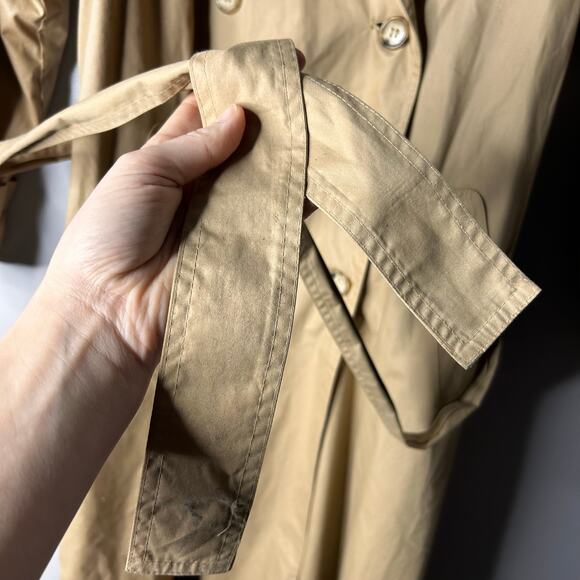 Vintage JG Hook Trench Coat Double Breasted Women's 8 Old Money Heritage Tan - Picture 4 of 11